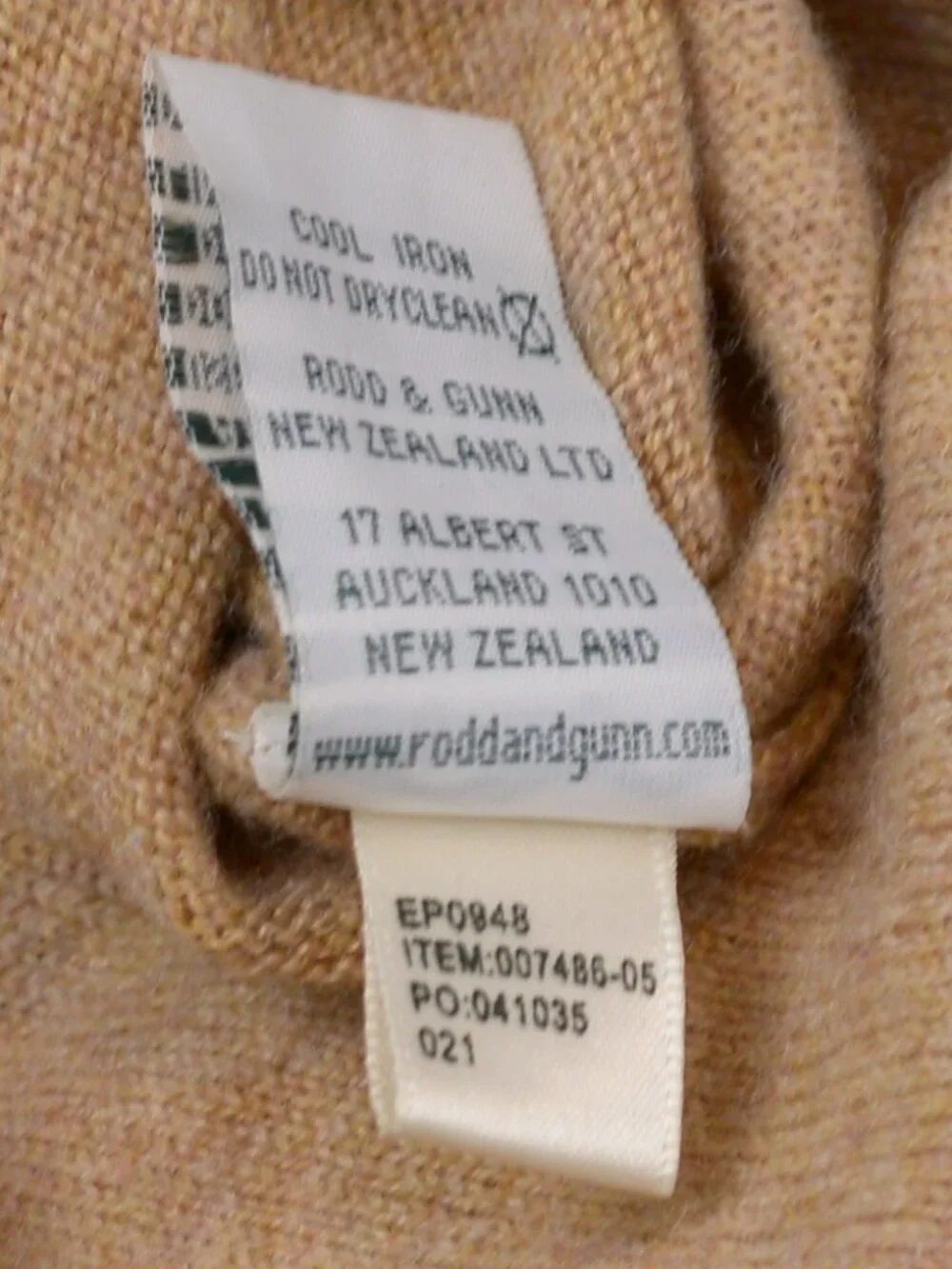 Rodd & Gunn Merino Cashmere Crewneck Sweater Tan Camel Mélange 2XL